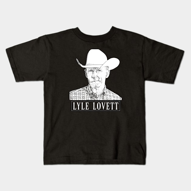 Lyle Lovett // White Kids T-Shirt by Degiab